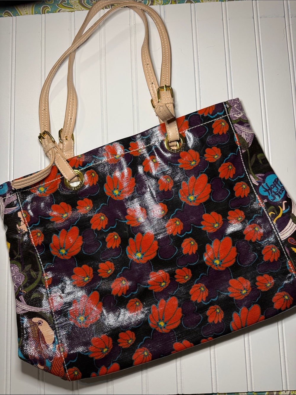 Sakroots Poppy Zip Tote EUC